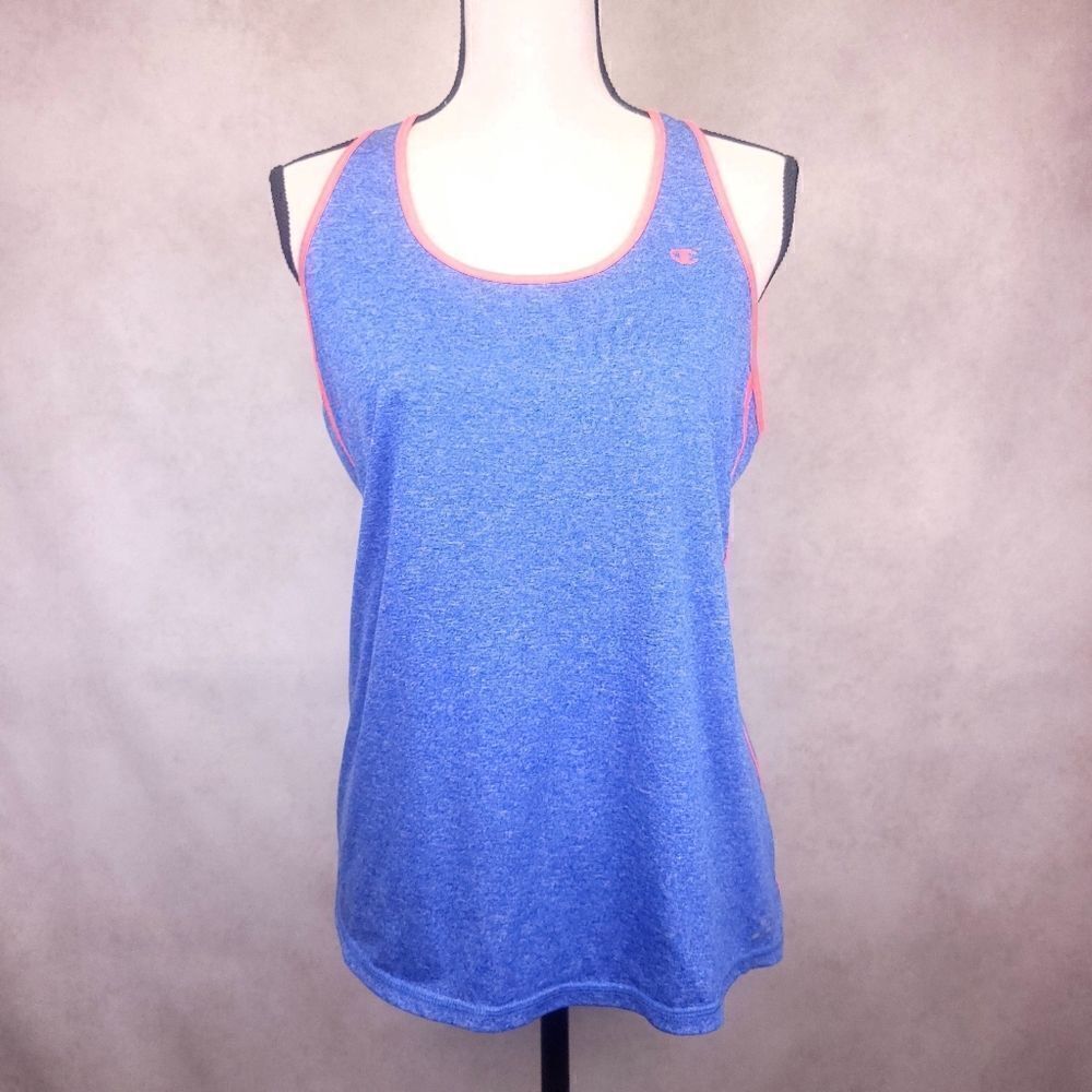 Champion Blue and Pink Racerback Tank Top Size L